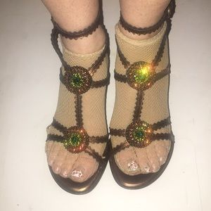 Jolanda Bronze Leather heel